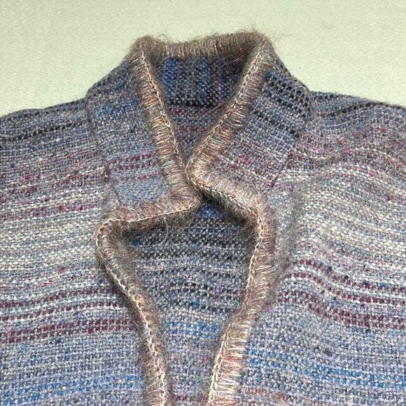 One of a Kind vintage Hand Knit Wool mixture cardigan, sweater Size M - Picture 3 of 10